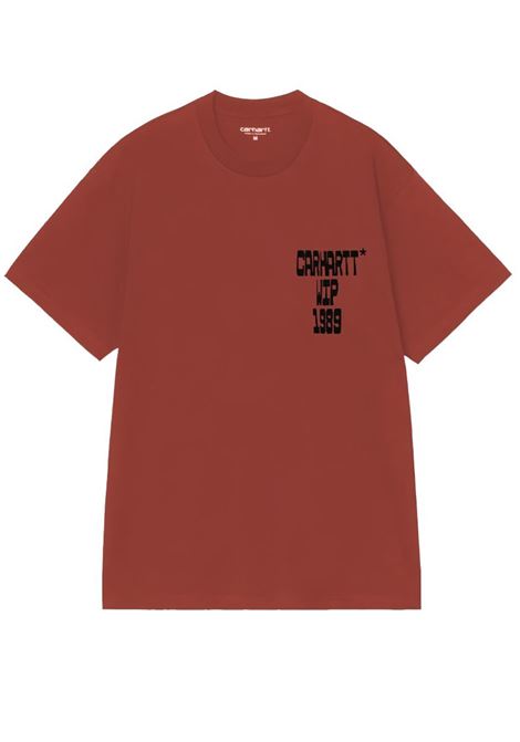 t-shirt s/s blocks uomo rossa CARHARTT WIP | I0362313IX.XX